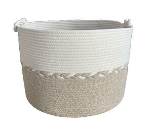 Laundry Baskets Hamper with Handles, Large Cotton Rope Basket 18" x 18" x 12"